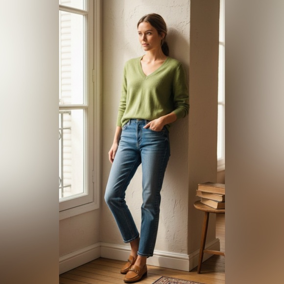 100% Cashmere Nordstrom Signature Sweater | Mint | Size S - Picture 3 of 12